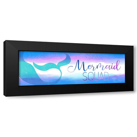 Mermaid Squad Black Modern Wood Framed Art Print by Kimberly, Allen