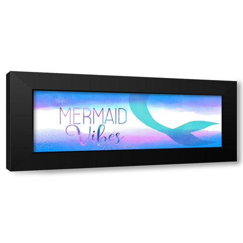 Mermaid Vibes Black Modern Wood Framed Art Print with Double Matting by Kimberly, Allen