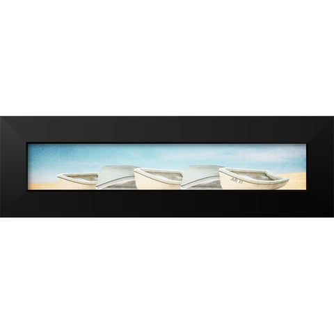 Beached Row Black Modern Wood Framed Art Print by Kimberly, Allen