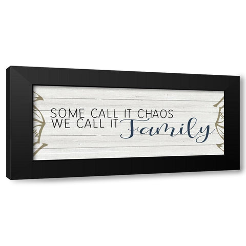 Chaos Black Modern Wood Framed Art Print by Kimberly, Allen