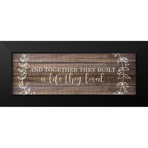 And Together Black Modern Wood Framed Art Print by Kimberly, Allen