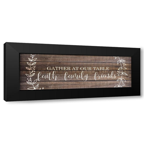Gather at Our Table Black Modern Wood Framed Art Print by Kimberly, Allen