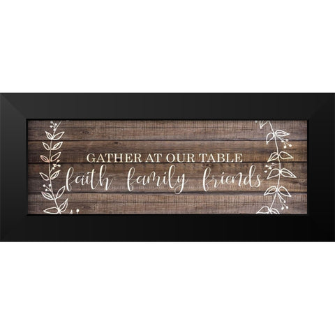 Gather at Our Table Black Modern Wood Framed Art Print by Kimberly, Allen