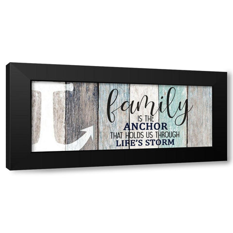Family is the Anchor Black Modern Wood Framed Art Print with Double Matting by Kimberly, Allen