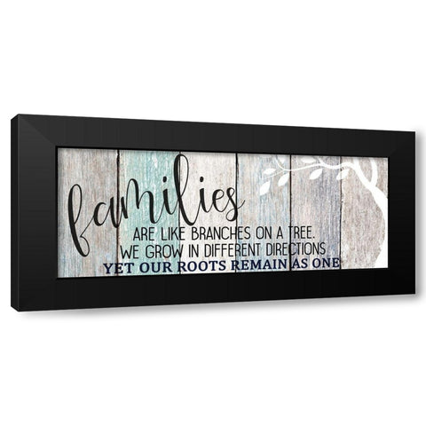 Family Tree Black Modern Wood Framed Art Print with Double Matting by Kimberly, Allen