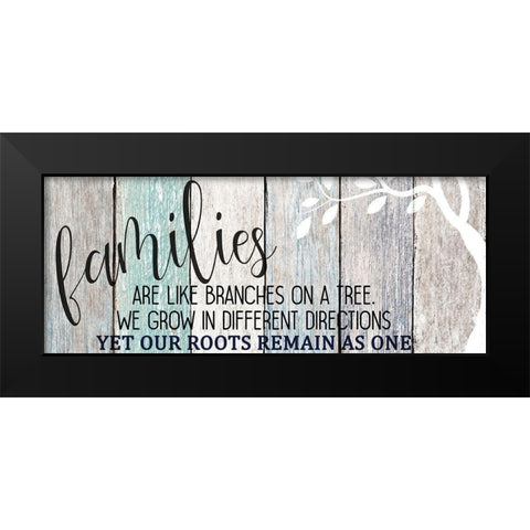 Family Tree Black Modern Wood Framed Art Print by Kimberly, Allen