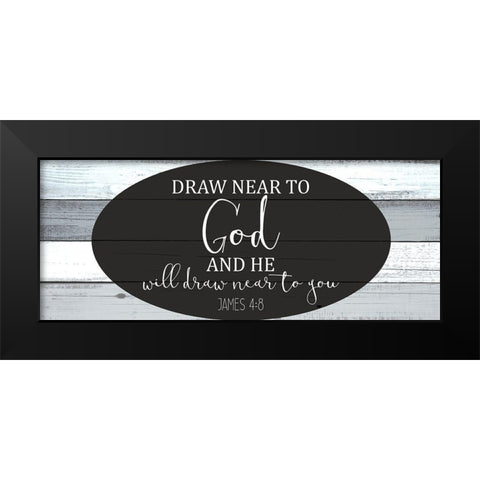 Draw Near Black Modern Wood Framed Art Print by Kimberly, Allen