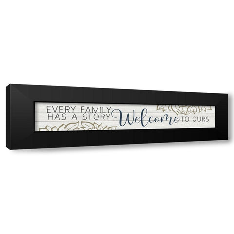 Every Family Black Modern Wood Framed Art Print by Kimberly, Allen