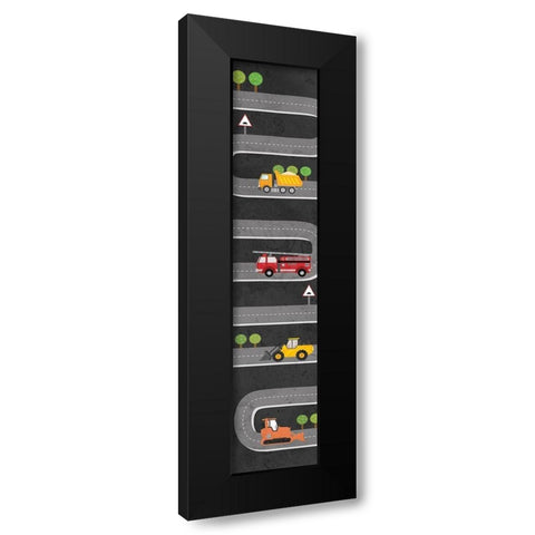 Lets Drive Black Modern Wood Framed Art Print with Double Matting by Kimberly, Allen