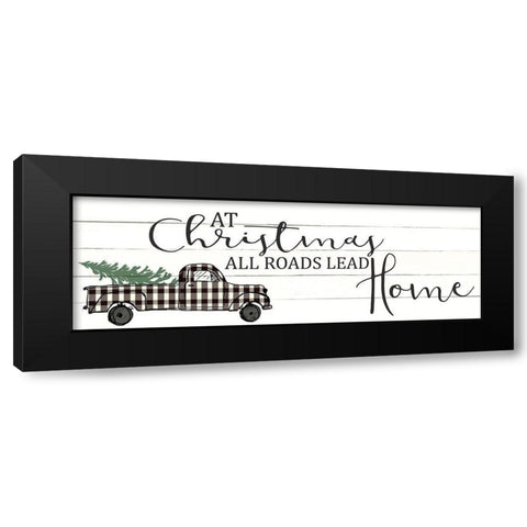 All Roads Lead Black Modern Wood Framed Art Print by Kimberly, Allen