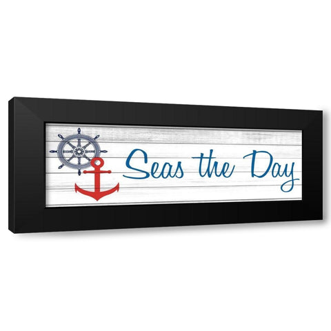 Seas the Day Black Modern Wood Framed Art Print by Kimberly, Allen