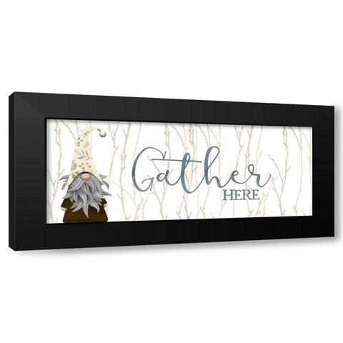 Gather Here Black Modern Wood Framed Art Print by Kimberly, Allen