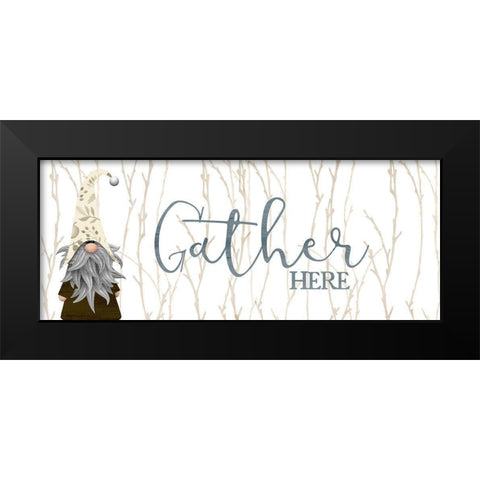 Gather Here Black Modern Wood Framed Art Print by Kimberly, Allen