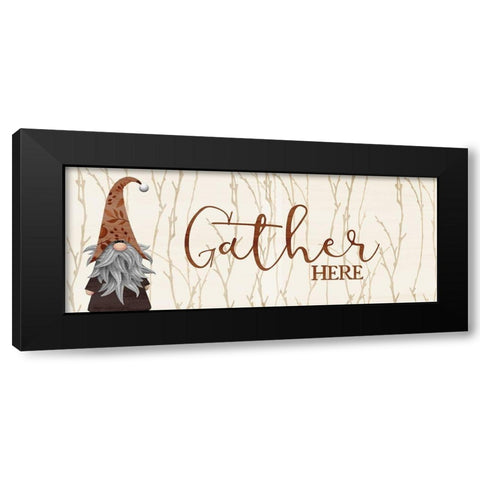 Gather Here v2 Black Modern Wood Framed Art Print by Allen, Kimberly