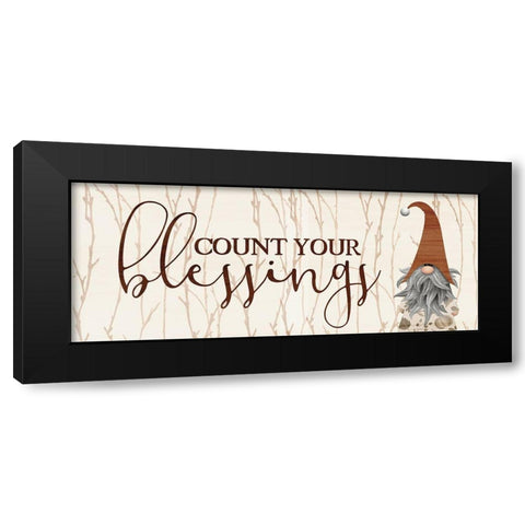 Count Your Blessings v2 Black Modern Wood Framed Art Print by Allen, Kimberly
