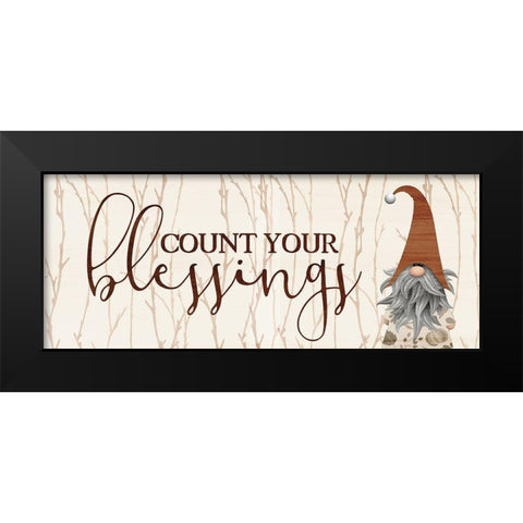 Count Your Blessings v2 Black Modern Wood Framed Art Print by Allen, Kimberly