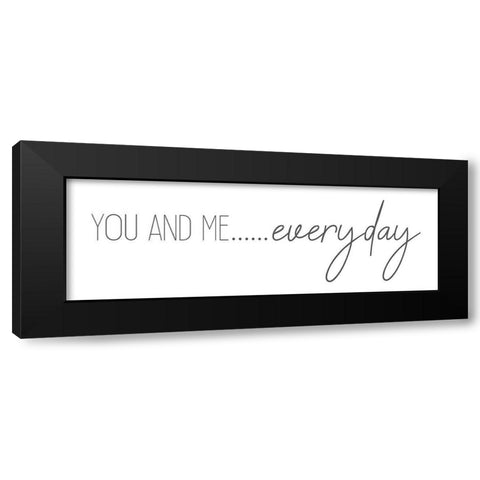 You And Me Whitebackground Black Modern Wood Framed Art Print with Double Matting by Kimberly, Allen