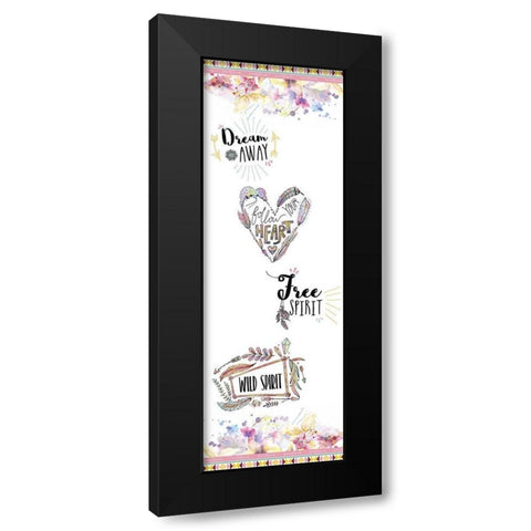 Wild and Free Panel Black Modern Wood Framed Art Print by Allen, Kimberly