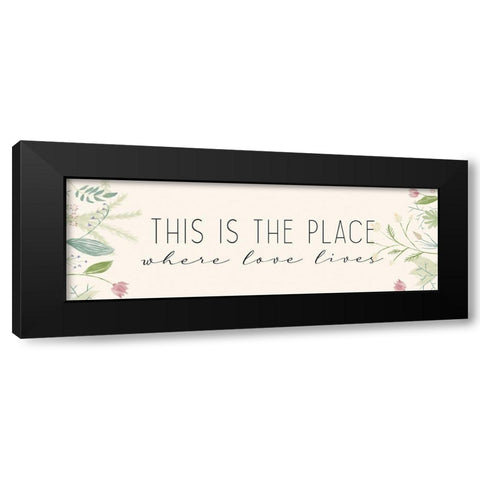 This is the Place Black Modern Wood Framed Art Print by Allen, Kimberly