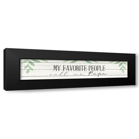 Call Me Papa Black Modern Wood Framed Art Print by Allen, Kimberly