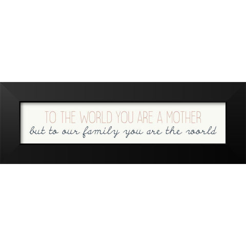 To the World Black Modern Wood Framed Art Print by Allen, Kimberly