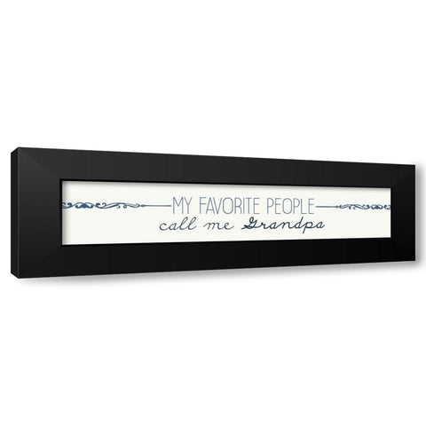Favorite Grandpa Black Modern Wood Framed Art Print with Double Matting by Allen, Kimberly