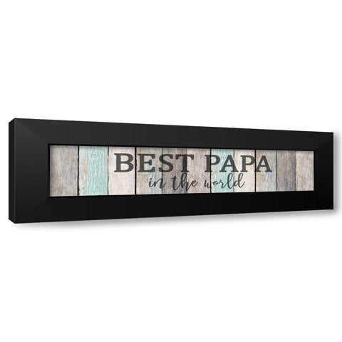 Best Papa Black Modern Wood Framed Art Print by Allen, Kimberly