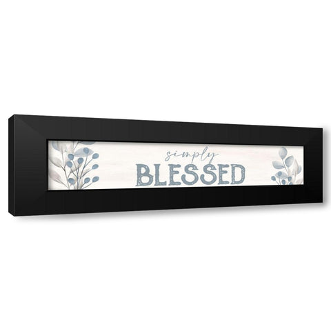 Simply Blessed 1 Black Modern Wood Framed Art Print with Double Matting by Allen, Kimberly