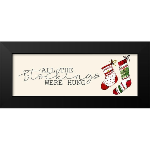 All the Stockings Black Modern Wood Framed Art Print by Allen, Kimberly