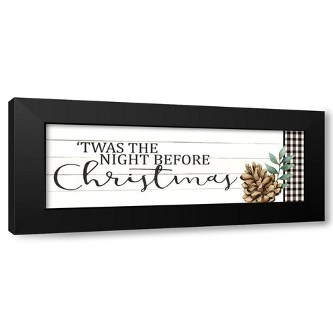 The Night Before Christmas Black Modern Wood Framed Art Print by Allen, Kimberly