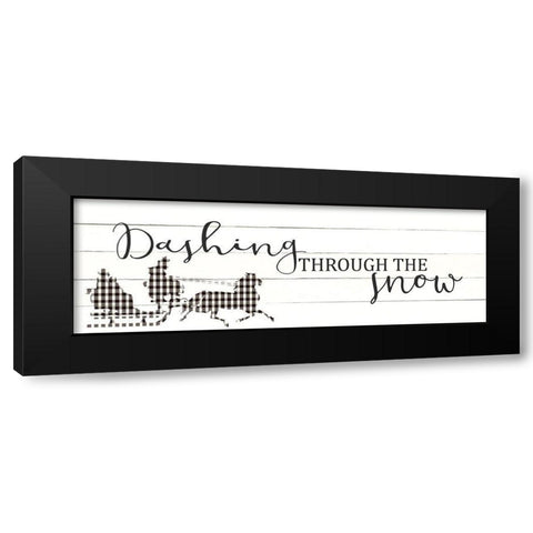 Dashing Black Modern Wood Framed Art Print by Allen, Kimberly
