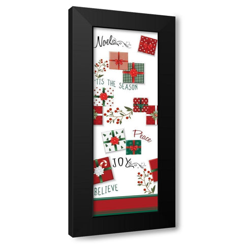 Christmas Presents Panel Black Modern Wood Framed Art Print with Double Matting by Allen, Kimberly