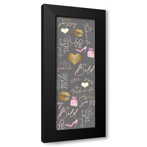 Fashionista Panel Black Modern Wood Framed Art Print with Double Matting by Allen, Kimberly