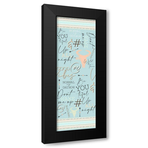 Minty Panel Black Modern Wood Framed Art Print with Double Matting by Allen, Kimberly