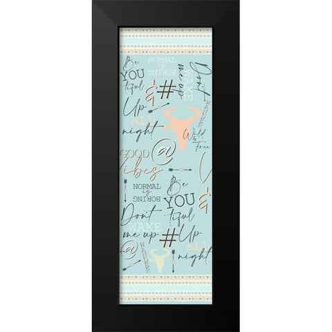 Minty Panel Black Modern Wood Framed Art Print by Allen, Kimberly