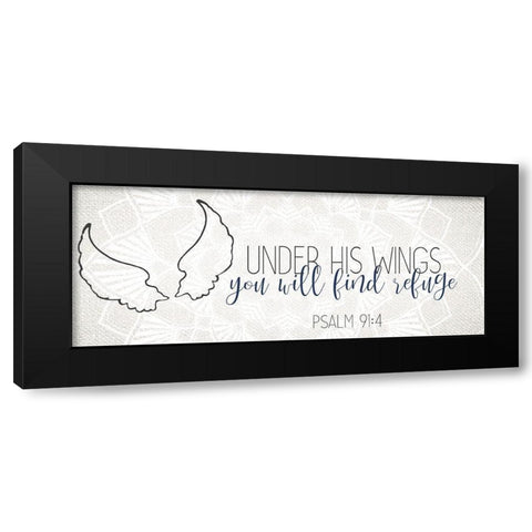 Psalm Wings Black Modern Wood Framed Art Print by Allen, Kimberly