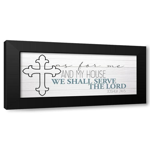 My House Cross Black Modern Wood Framed Art Print by Allen, Kimberly
