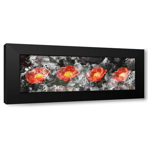 Poppy Panel Black Modern Wood Framed Art Print by Allen, Kimberly