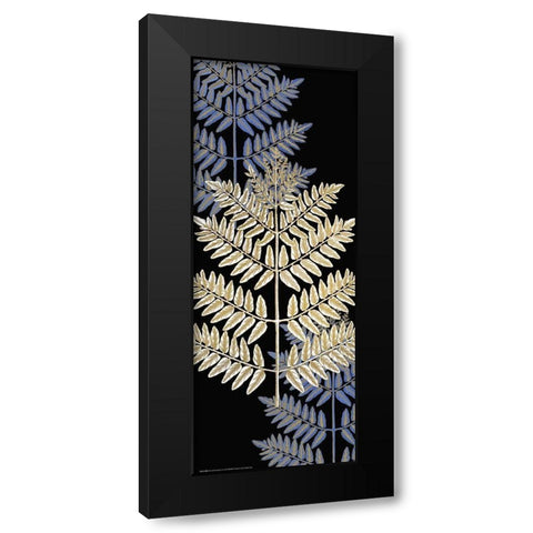 Fern Gold 1 Black Modern Wood Framed Art Print by Allen, Kimberly