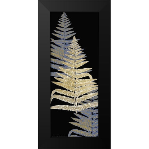 Fern Gold 3 Black Modern Wood Framed Art Print by Allen, Kimberly
