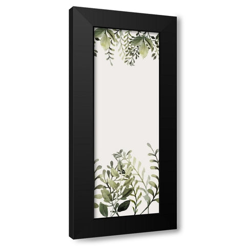 Watercolor Sage Panel Black Modern Wood Framed Art Print with Double Matting by Allen, Kimberly