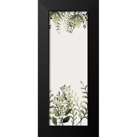 Watercolor Sage Panel Black Modern Wood Framed Art Print by Allen, Kimberly