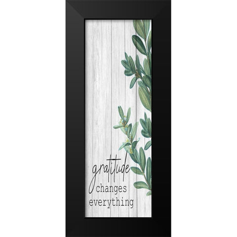 Gratitude 2 Black Modern Wood Framed Art Print by Allen, Kimberly