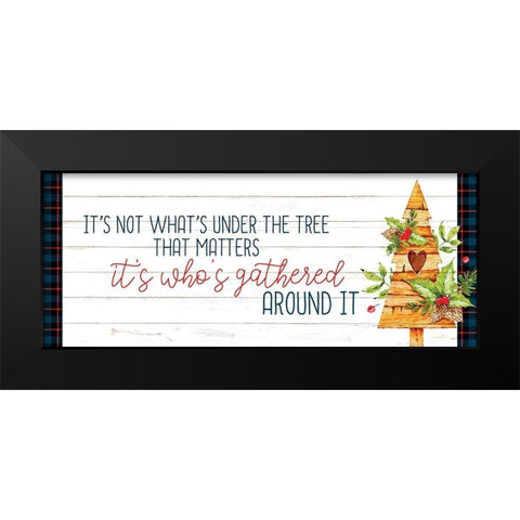 Gathered Around Black Modern Wood Framed Art Print by Allen, Kimberly