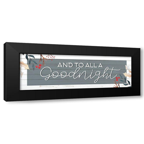 Goodnight Black Modern Wood Framed Art Print by Allen, Kimberly