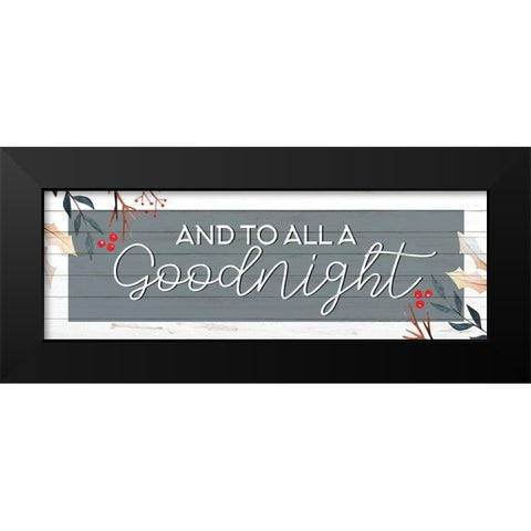 Goodnight Black Modern Wood Framed Art Print by Allen, Kimberly