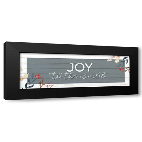 Joy to the World Black Modern Wood Framed Art Print with Double Matting by Allen, Kimberly