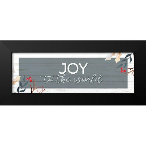 Joy to the World Black Modern Wood Framed Art Print by Allen, Kimberly