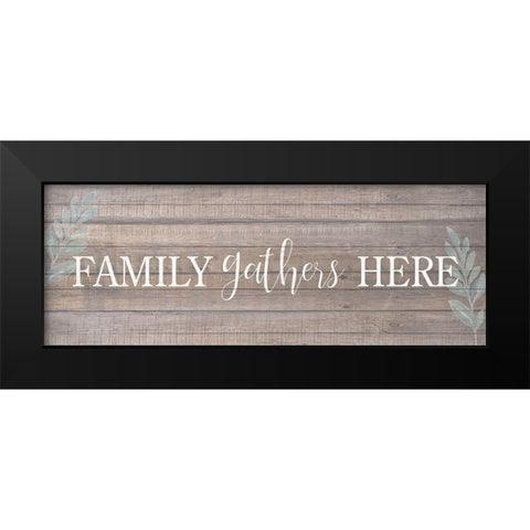 Family Gathers Black Modern Wood Framed Art Print by Allen, Kimberly