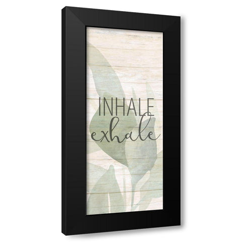 Inhale Exhale Panel Black Modern Wood Framed Art Print by Allen, Kimberly